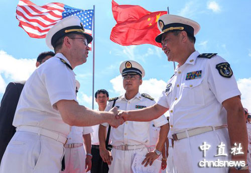 美海军导弹巡洋舰访问中国湛江