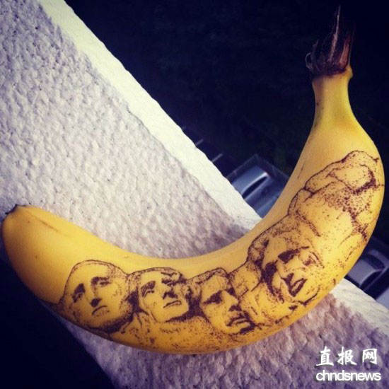 日本艺术家创作香蕉纹身一炮走红