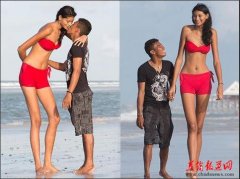  巴西2米高少女被求婚40厘米身高差难挡真爱 