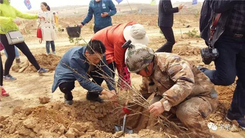 宇航人举行“沙棘生态先锋”国际沙棘植树节活动